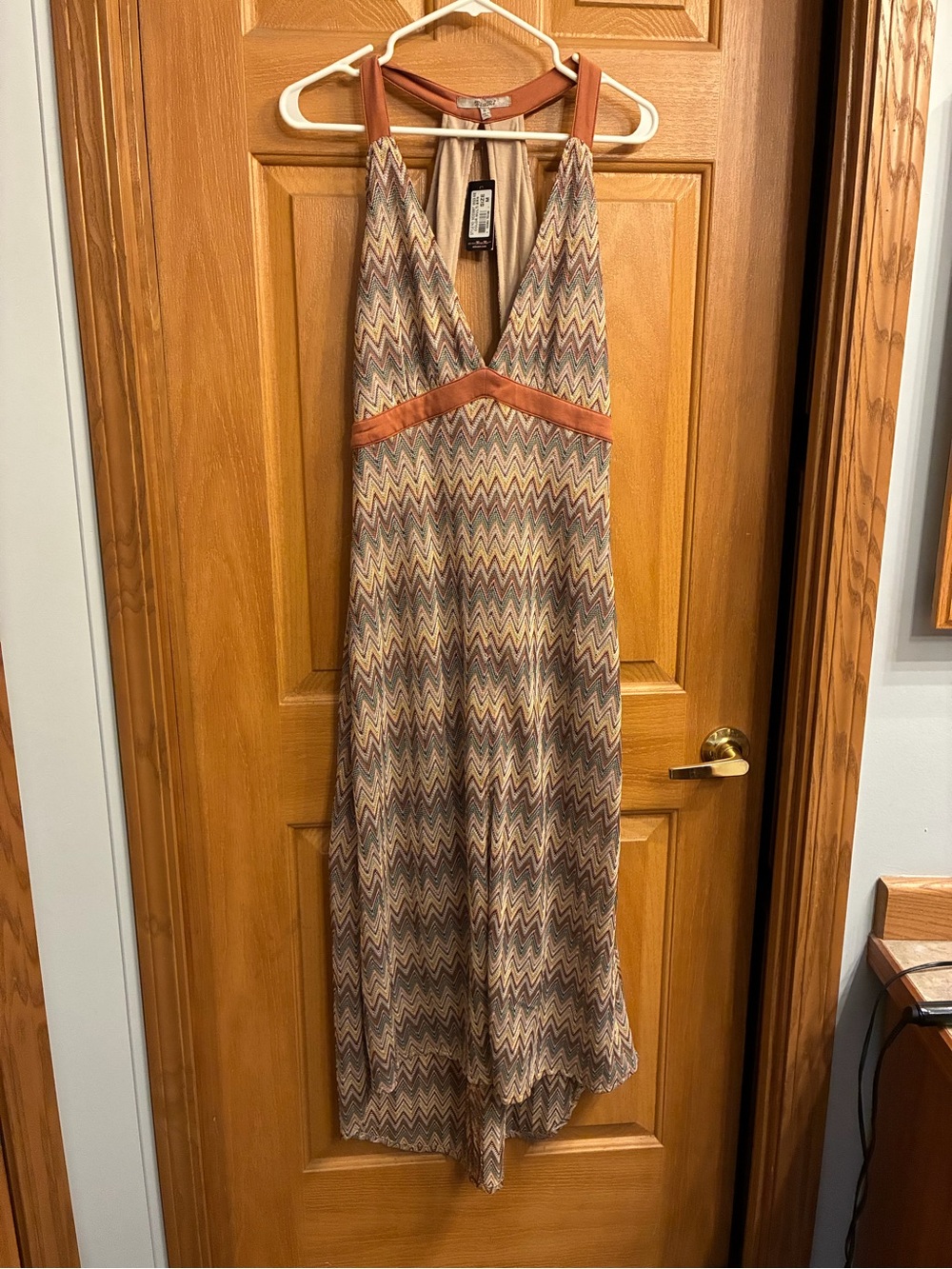 Miss Me Multicolor Chevron Knit Dress NWT